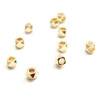 Perles intercalaires, style Polygone 4 mm, Laiton finition Doré à l'or fin 14K