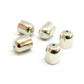 Embouts, CYLINDRES métal, coloris Argent Platine 10mm, pour Cordon