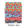 PS11039578 PAX de 5 Coupons de Tissu 100% COTON  20 x 25 cm Tissu Motifs Japonisant