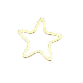 Pendentifs - Connecteurs - Etoile 17 mm - Doré en Acier Inoxydable 304 - pour bijoux raffinés