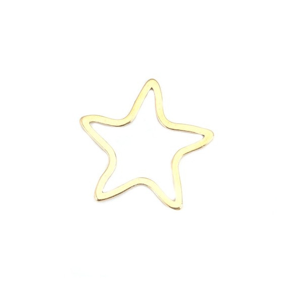 Pendentifs - Connecteurs - Etoile 17 mm - Doré en Acier Inoxydable 304 - pour bijoux raffinés