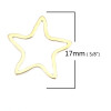 Pendentifs - Connecteurs - Etoile 17 mm - Doré en Acier Inoxydable 304 - pour bijoux raffinésraffinés