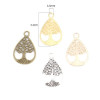 Pendentifs - breloque  - ARBRE dans goutte 32 par 21 mm - metal coloris Argent Antique