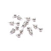 BU11190921112127 PAX 20 Boucles d'oreille - clou - puce avec attache - Bille 3 mm -  coloris Argent Platine 