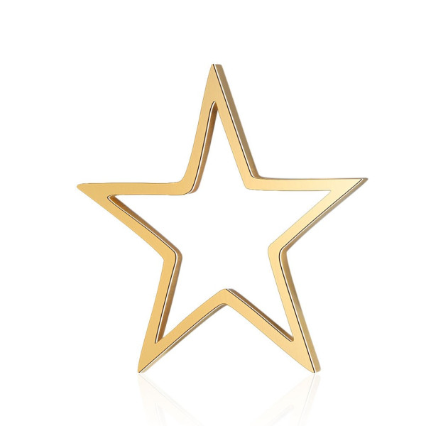 Pendentifs - Etoile - 17 - 18 mm - Doré en Acier Inoxydable  - pour bijoux raffin