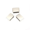 Slides - Rectangle 12 par 8 mm - métal couleur Argent Antique