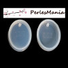 1 MOULE EN SILICONE pendetif OVALE 28x21mm utilisation FIMO RESINE S1183524