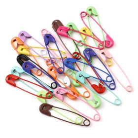 Épingles à nourrice 31 mm métal multicolores