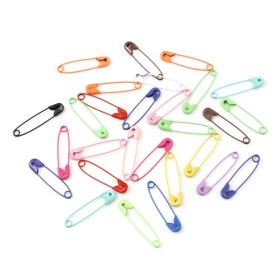 Épingles à nourrice 31 mm métal multicolores