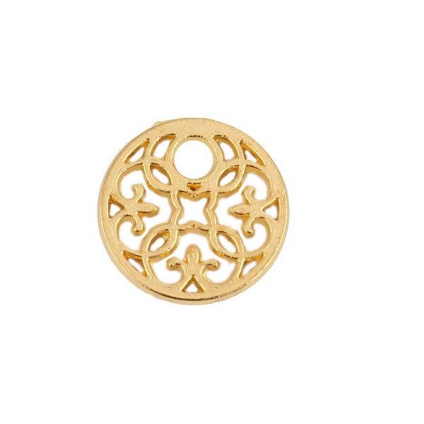 Pendentifs Mandala métal coloris Doré