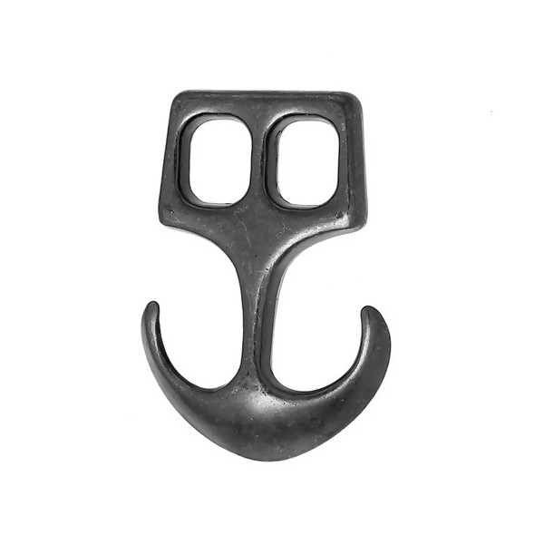 PS1174617 PAX 5 fermoirs - crochets - type Ancre Marine 26 par 18 mm - couleur Gun Métal pour cordon