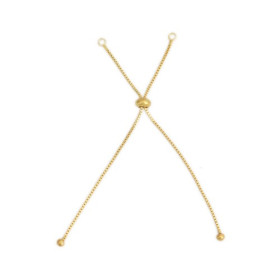 S110148663 PAX 1 Bracelet Réglable - Intercalaire - 22, 6 cm - maille en Cuivre - maille Paloma coloris Doré 18KT