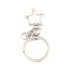 PS11710736 PAX 2 Grands Porte Cles, Porte Clefs 3 cm avec Etoile Métal couleur Argent Platine