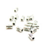 PS11900042 PAX 50 perles intercalaires Tubes avec spirales 5 par 3 mm metal couleur Argent Antique