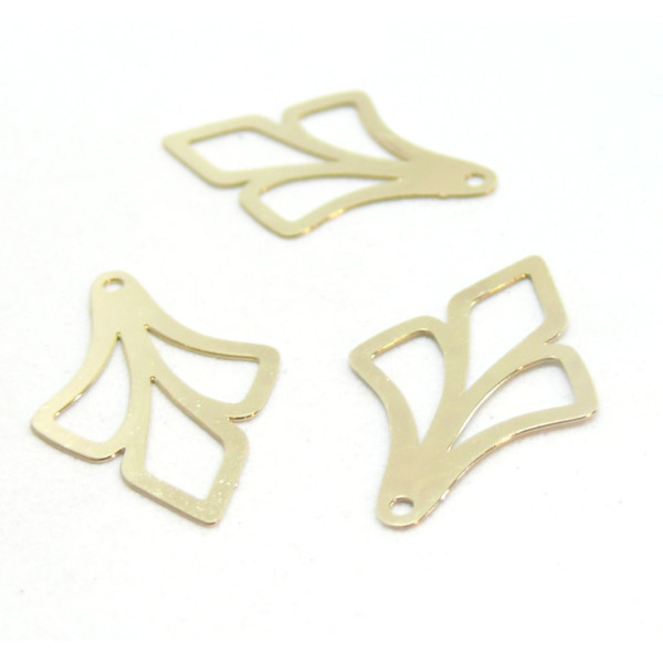 Estampes - pendentif Fleur de Lys  23 par 15mm - métal coloris Doré