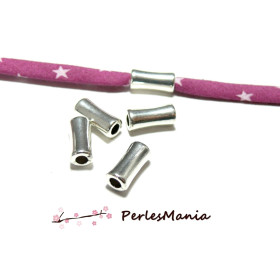 Perles intercalaire TUBE ref 118 ARGENT PLATINE 12mm