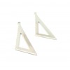 170926114202 PAX 4 pendentifs Grand Triangle 40 mm qualité Laiton Couleur Argent Vif