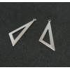 170926114202 PAX 4 pendentifs Grand Triangle 40 mm qualité Laiton Couleur Argent Platine