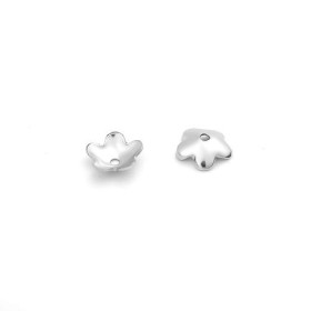 PS110215218 PAX 20 coupelles - caps - Forme Fleur -  6 mm - Acier Inoxydable