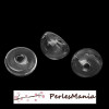 PAX 5 globes boule cabochon creux à remplir EPAIS  en verre 21 mm par 14 mm S1168336 