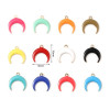 pendentifs style émaillé - Croissant - Lune - Corne - Boho Chic - 16 mm metal couleur Doré