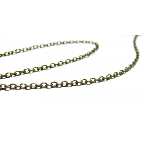 Apprêt bijoux 5 mètres Chaine ref P027Y  bronze qualité laiton