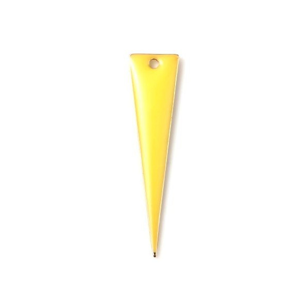 Pendentifs Style Émaillé Triangle Long 28x7mm Métal Doré