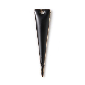 Pendentifs style émaillé - Triangle long  et fin - 28 par 7 mm metal couleur Doré