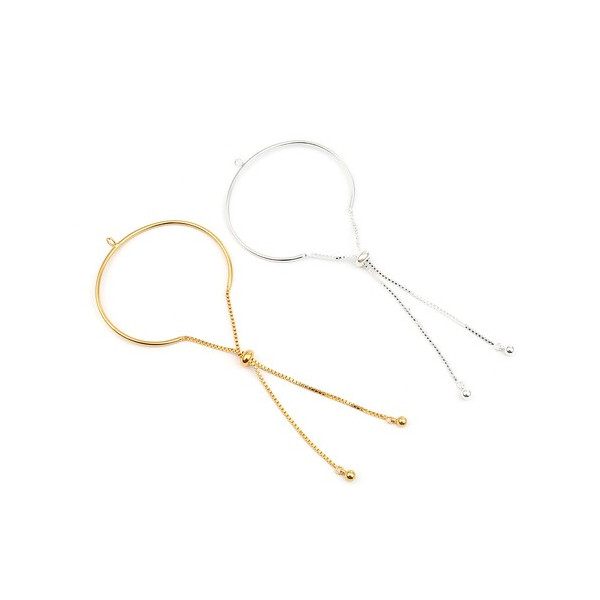 PS110260087 PAX 1 Bracelet Jonc - Réglable avec une attache - Bracelet Intercalaire - Cuivre coloris Dore