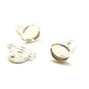 S11668738 PAX 10 supports de Boucles d'oreille clips 10mm Cuivre Coloris Argent Vif