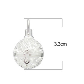 PS110260017 PAX 1 Pendentif - Cage Bola - pour PERLE BOULE BOLA GROSSESSE 14 16 mm cuivre Argent Vif