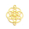 PS110114284 PAX 10 Pendentifs Fleurs de Vie , Mandala 25mm métal coloris Doré 