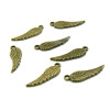 pendentifs - petites PLUMES 17 par 5 mm - metal couleur BRONZE