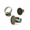 BN1125744 PAX 10 Supports de Bagues - Ovale 13 par 18mm - Qualité Extra - laiton coloris Bronze
