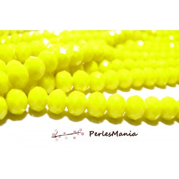 Perles - Rondelles 3 par 2mm - Verre facettée - Jaune coloris 33