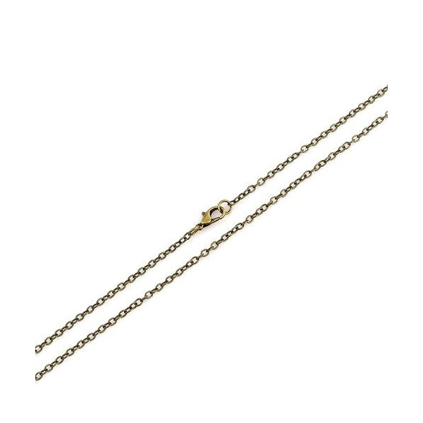 Colliers 45.5 cm, Maille 3 par 2.4 mm,  métal coloris Bronze