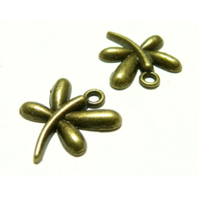 Pendentifs Libellule 18x20mm – Métal Bronze