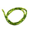 H1616 Lot 1 fil d'environ 50 perles Colonne -  8 par 4 mm - Nacre  - coloris Vert