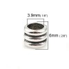 PS110117686 PAX 50 perles intercalaire - TUBE Ressort - 6 par 5 mm - métal coloris Argent  Antique