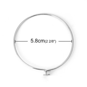 Supports - bracelet Jonc  - plateau couleur Argent Platine