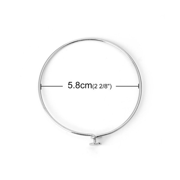 Supports - bracelet Jonc  - plateau couleur Argent Platine