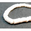 H1126 Lot 1 fil d'environ 380 Perles rondelles Heishi en pâte polymère 6 par 1mm Blanc couleur 37