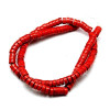 HG11042 Lot 1 fil d'environ 170 Perles Rondelles Howlite 4 par 2 mm Rose Intense coloris 01