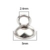 PS110260273 PAX 10 Embouts Coupelle lisse - attache pendentif- avec anneau soudé 5 par 4 mm - ACIER INOXYDABLE