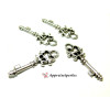 Apprêt: 10  breloques pendentifs clé Vieil argent ref P816Y 