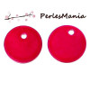 10 PERLES PENDENTIFS NACRES PASTILLES 11mm ROSE FUSCHIA ( S1153648 )