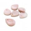Perles, Pendentifs Nacres, Pastilles forme Goutte 10mm Rose Pale