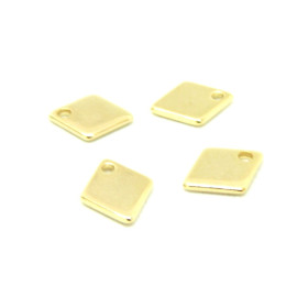 Pendentifs- Géométrique - Losange - 9 mm - Doré en Acier Inoxydable 304 - pour bijoux raffinés