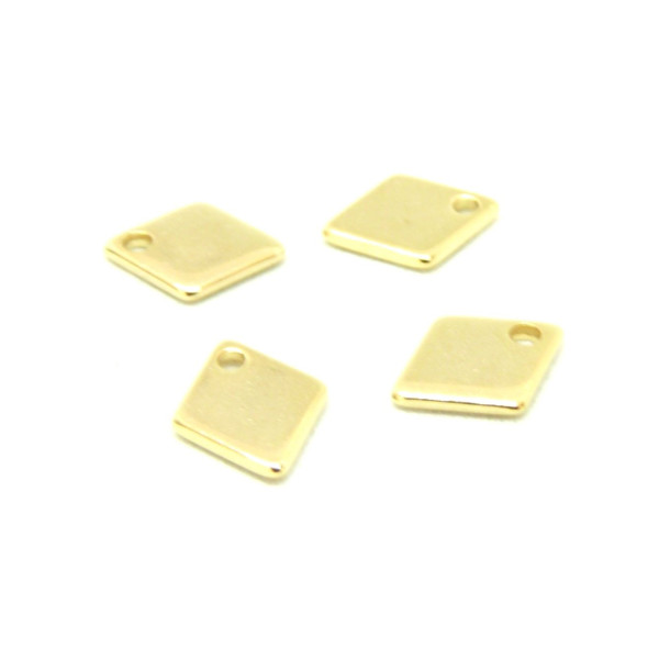 Pendentifs- Géométrique - Losange - 9 mm - Doré en Acier Inoxydable 304 - pour bijoux raffinés