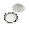 Supports de pendentif Arty Fleur 25mm Laiton coloris Argent Antique